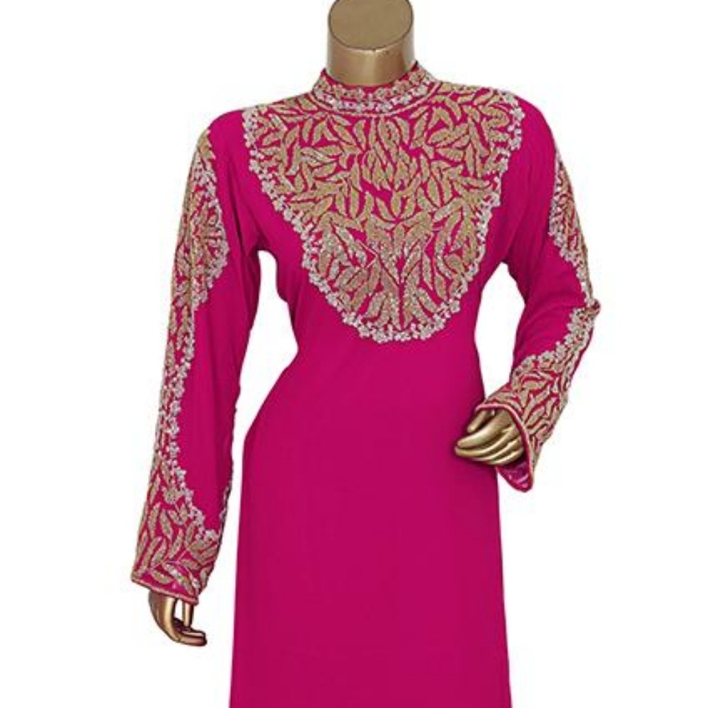 Fushia Pink Chiffon Dress